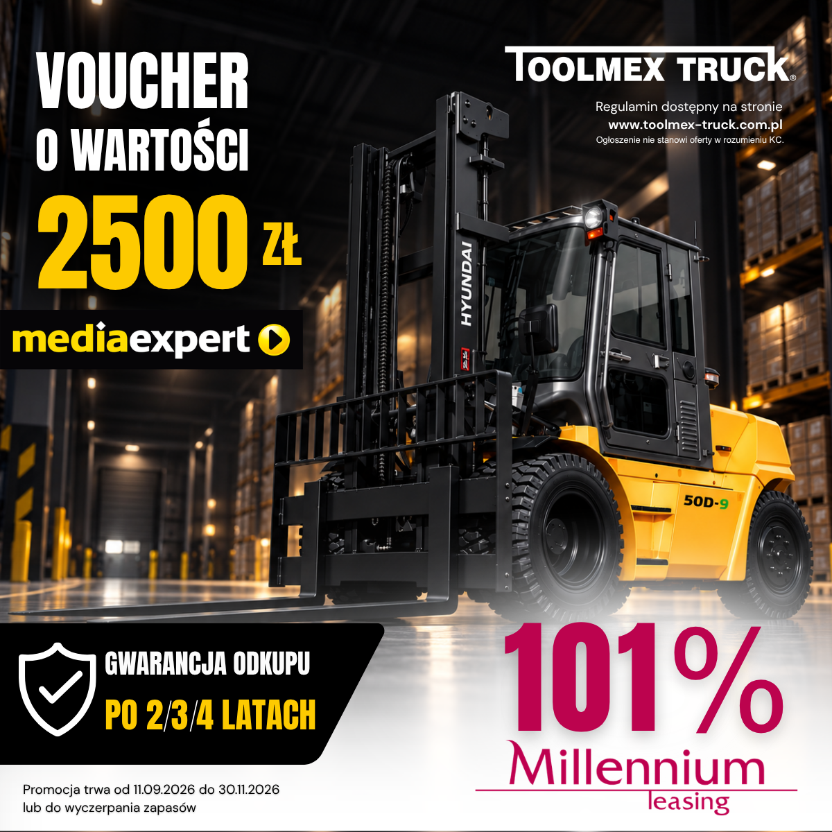 Materiał kampanii Hyundai, Toolmex Truck, Media Expert i Millennium Leasing