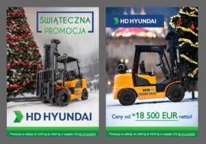 ŚWIĄTECZNA PROMOCJA na nowe wózki widłowe HYUNDAI w napędzie LPG (1500<3300 kg) - do 29.12.2023!