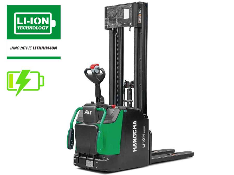 Wózek elektryczny paletowy z masztem i podestem HANGCHA – 1200kg 1400kg 1600kg 2000kg – seria A HIGH RANGE