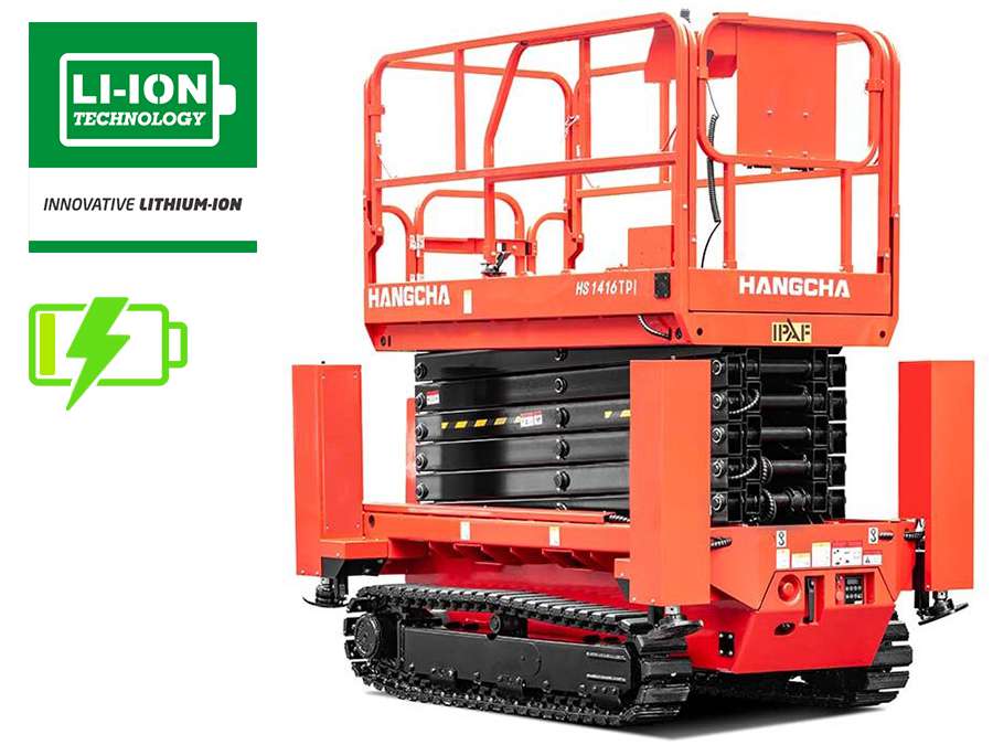 Platofrma robocza elektryczna gąsienicowa HANGCHA – 6,5m 8m 10m 12m 13,8m – Seria HS