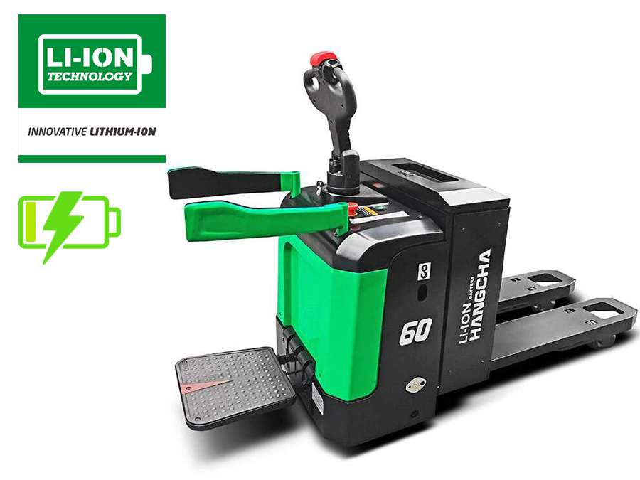 Wózek elektryczny paletowy z podestem HANGCHA - 4000kg 6000kg - seria A
