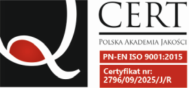 Toolmex Truck Certyfikat ISO9001:2015
