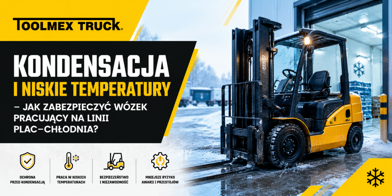 Kondensacja i niskie temperatury – jak zabezpieczyć wózek pracujący na linii plac–chłodnia?